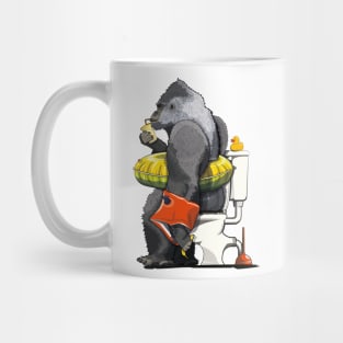 Gorilla on the Toilet Mug